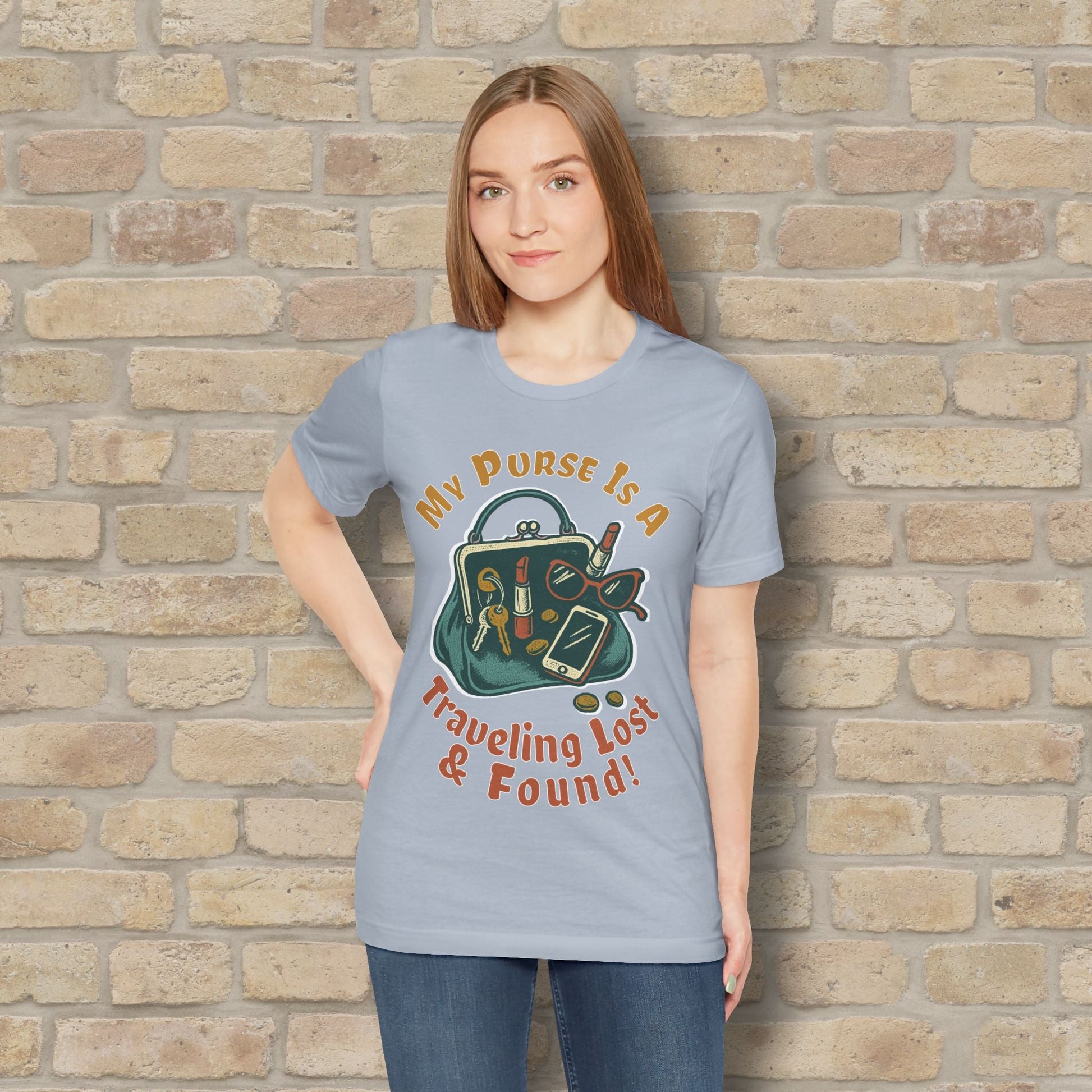 Graphic & Text My Purse Is A Traveling Lost & Found Tee - Vibrant Styles