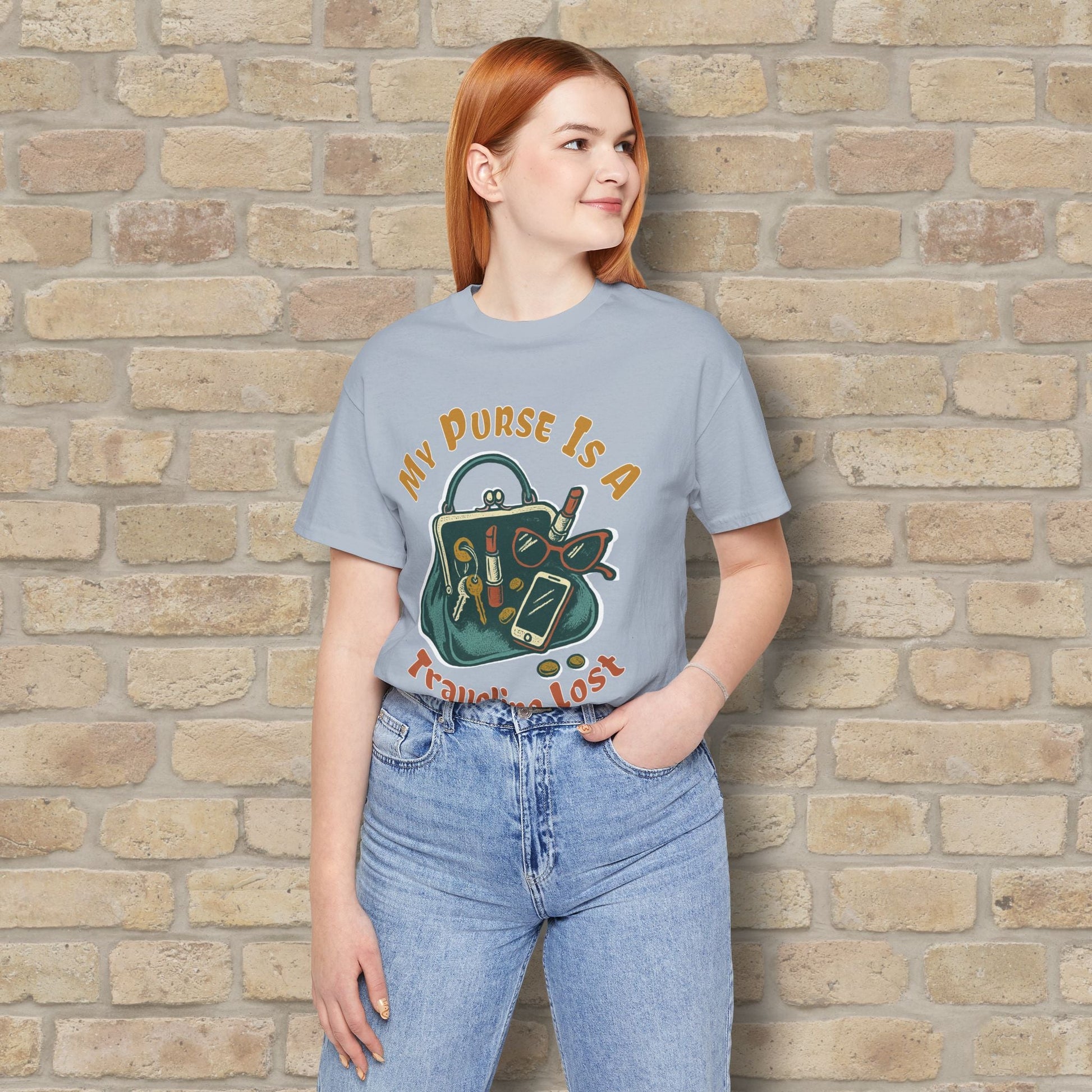 Graphic & Text My Purse Is A Traveling Lost & Found Tee - Vibrant Styles