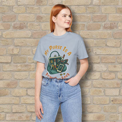 Graphic & Text My Purse Is A Traveling Lost & Found Tee - Vibrant Styles