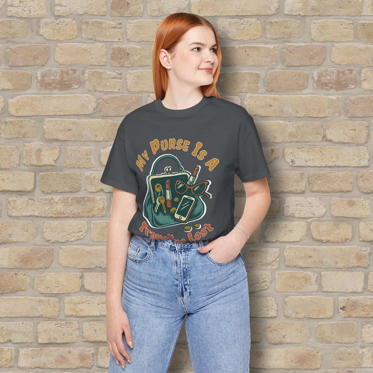 Graphic & Text My Purse Is A Traveling Lost & Found Tee - Vibrant Styles