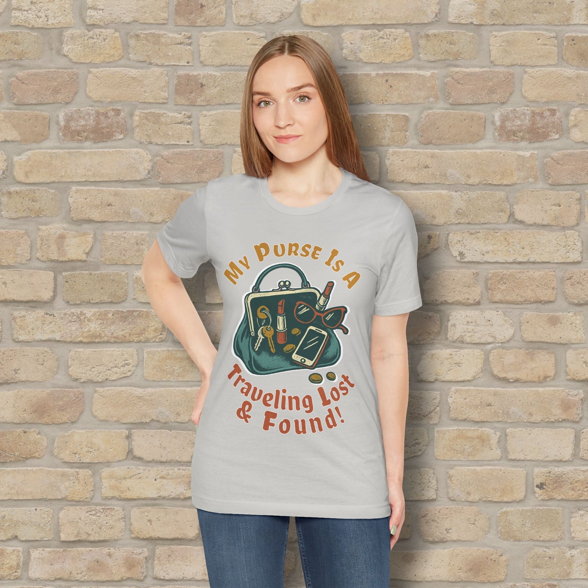 Graphic & Text My Purse Is A Traveling Lost & Found Tee - Vibrant Styles