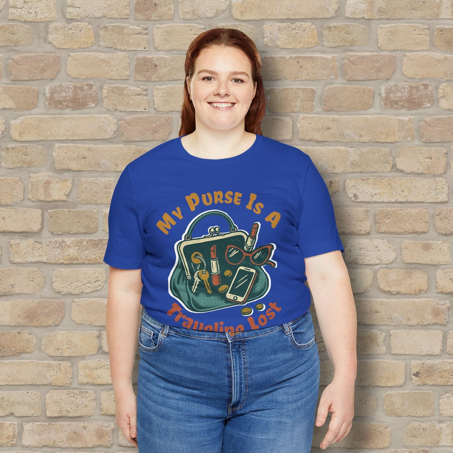 Graphic & Text My Purse Is A Traveling Lost & Found Tee - Vibrant Styles