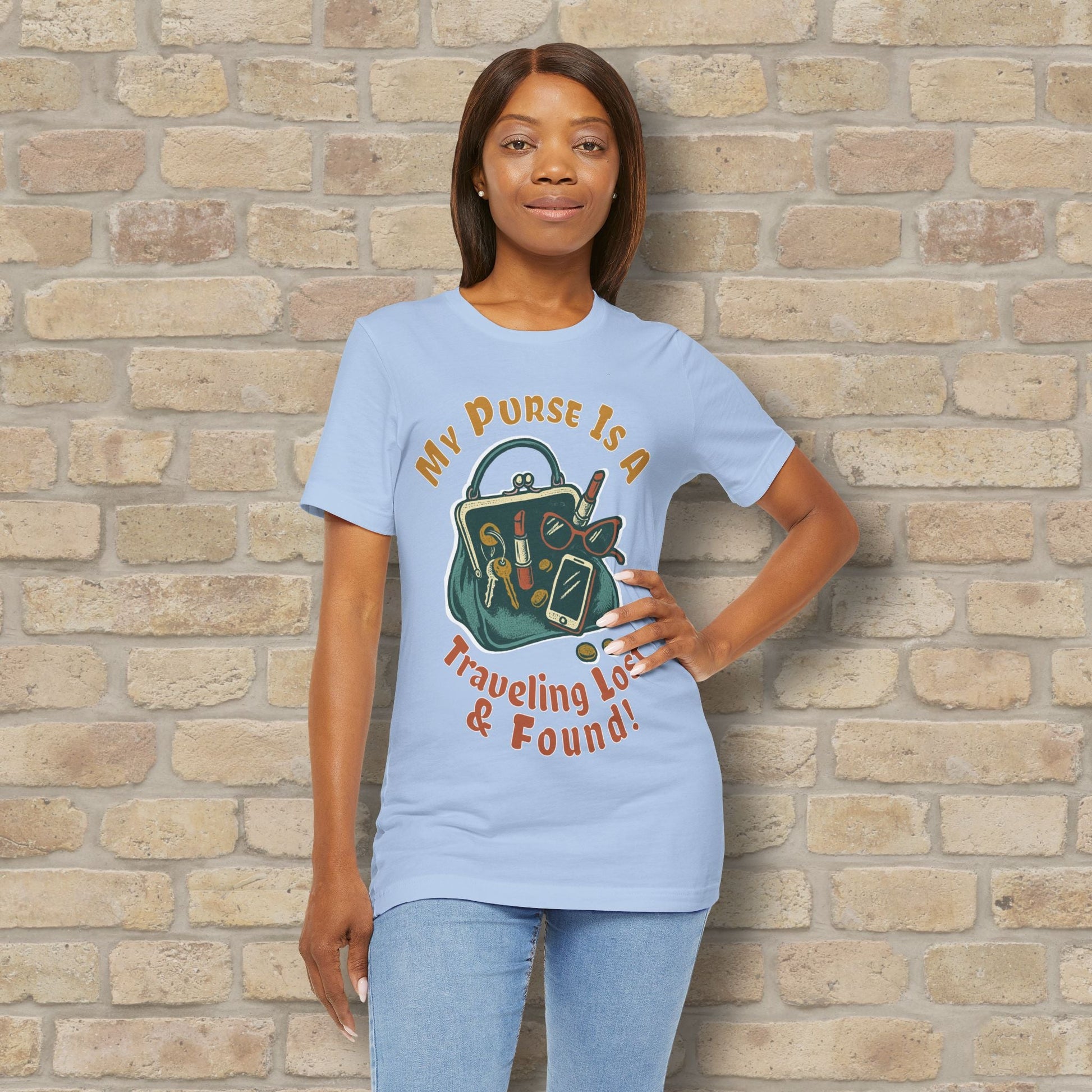 Graphic & Text My Purse Is A Traveling Lost & Found Tee - Vibrant Styles