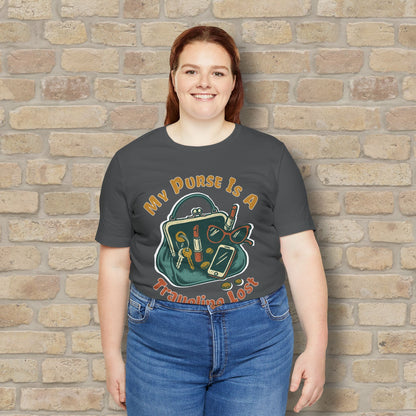 Graphic & Text My Purse Is A Traveling Lost & Found Tee - Vibrant Styles
