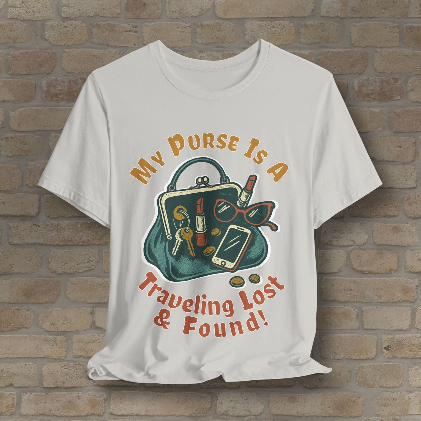 Graphic & Text My Purse Is A Traveling Lost & Found Tee - Vibrant Styles