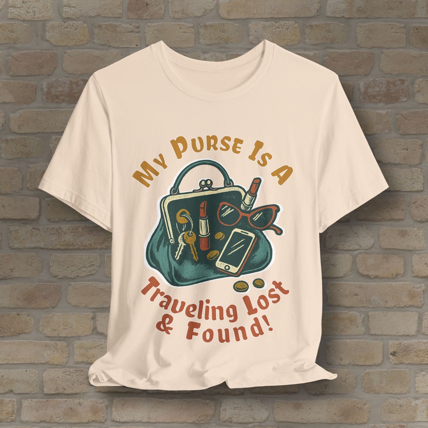 Graphic & Text My Purse Is A Traveling Lost & Found Tee - Vibrant Styles