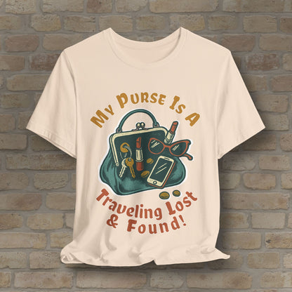 Graphic & Text My Purse Is A Traveling Lost & Found Tee - Vibrant Styles