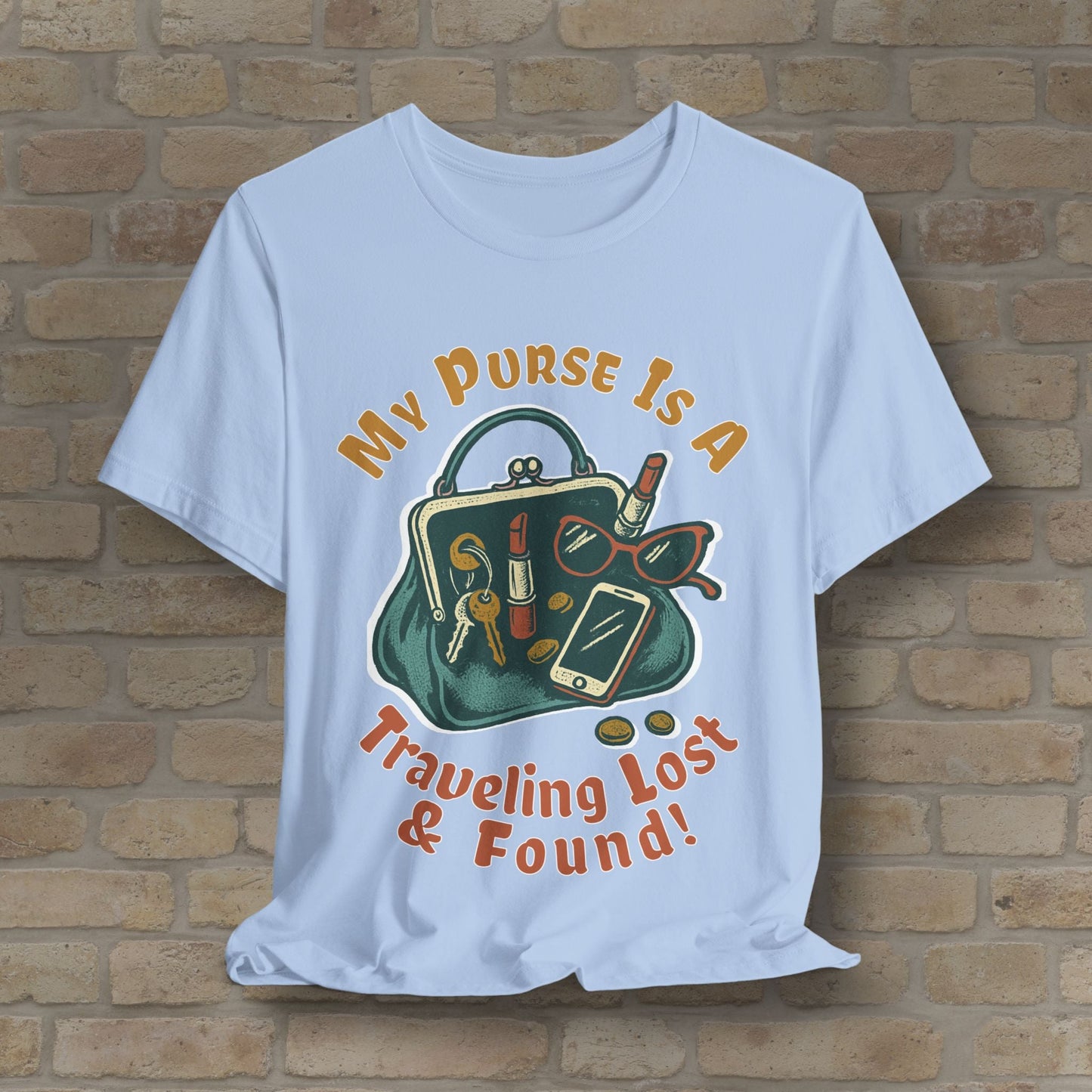 Graphic & Text My Purse Is A Traveling Lost & Found Tee - Vibrant Styles