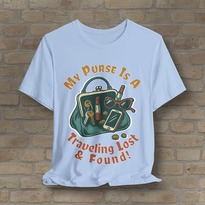 Graphic & Text My Purse Is A Traveling Lost & Found Tee - Vibrant Styles