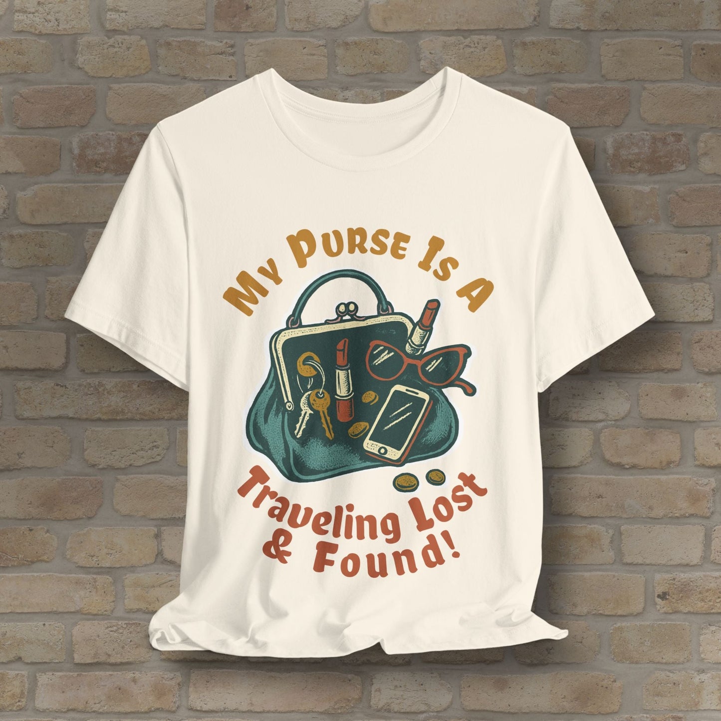 Graphic & Text My Purse Is A Traveling Lost & Found Tee - Vibrant Styles