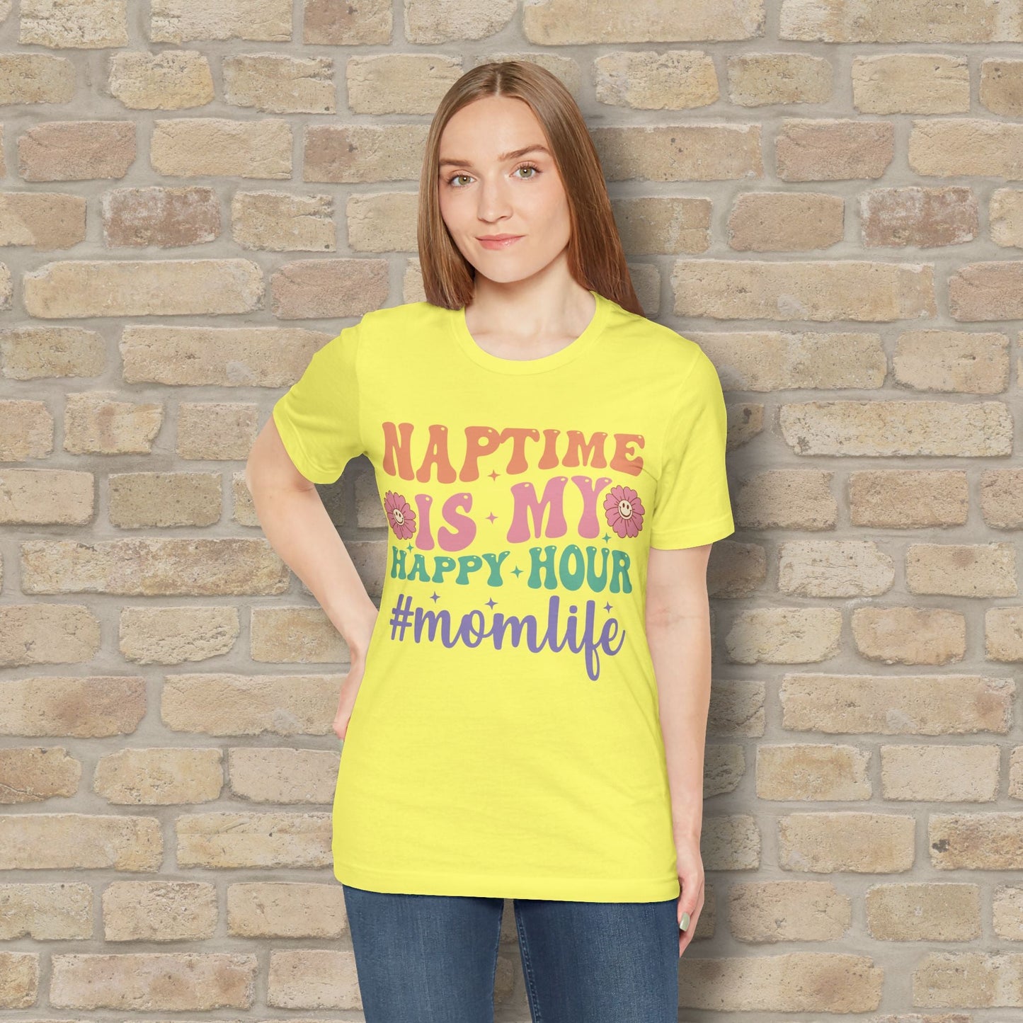 Mostly Text T-Shirts Naptime = Happy Hour Tee - Vibrant Styles