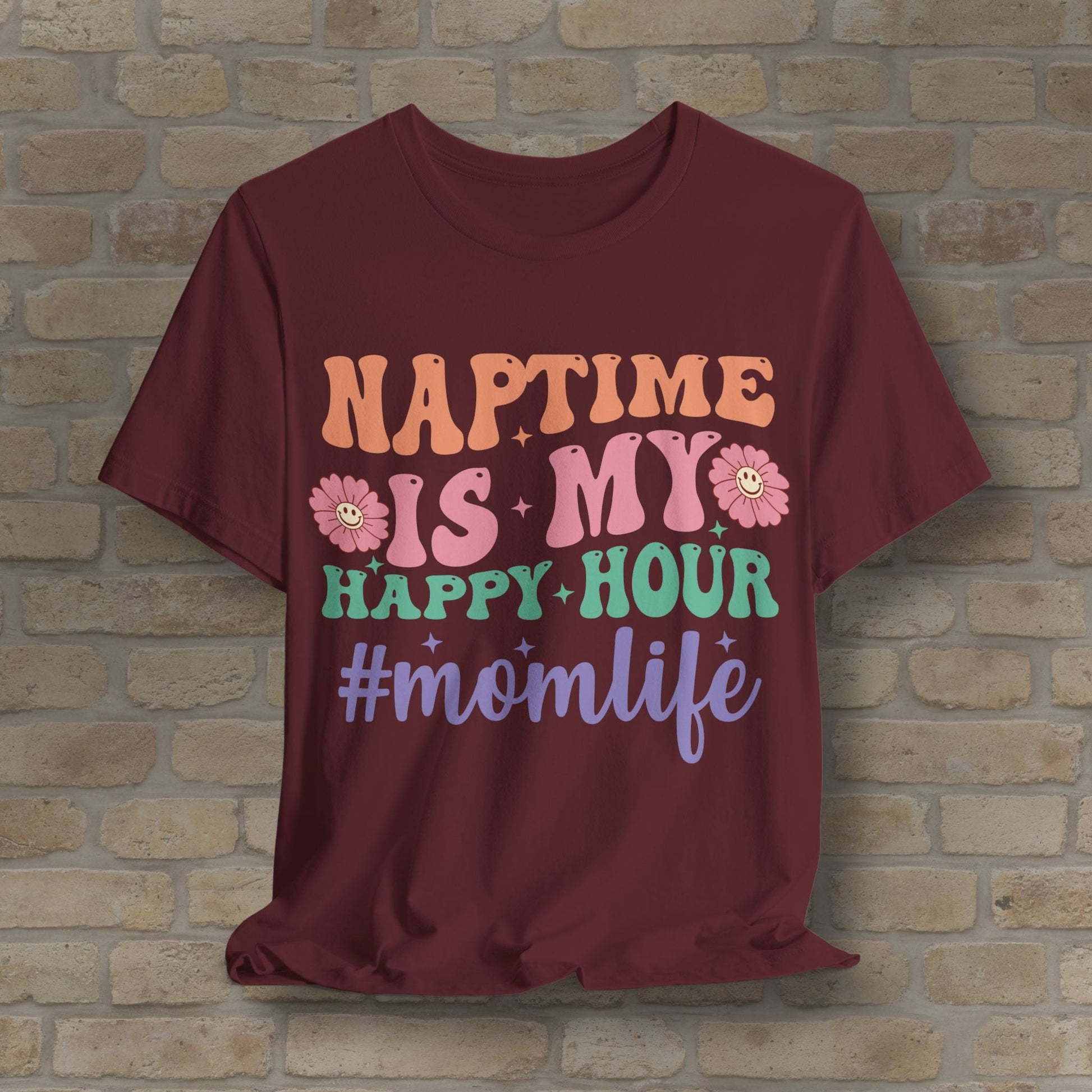 Mostly Text T-Shirts Naptime = Happy Hour Tee - Vibrant Styles