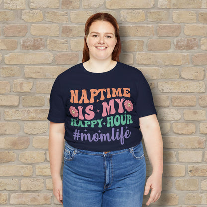 Mostly Text T-Shirts Naptime = Happy Hour Tee - Vibrant Styles