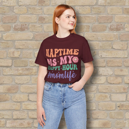 Mostly Text T-Shirts Naptime = Happy Hour Tee - Vibrant Styles