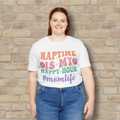 Mostly Text T-Shirts Naptime = Happy Hour Tee - Vibrant Styles