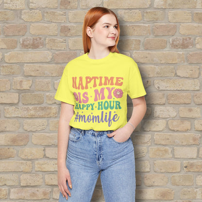 Mostly Text T-Shirts Naptime = Happy Hour Tee - Vibrant Styles