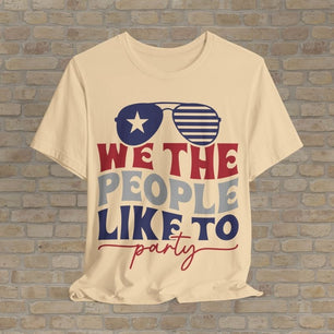 Mostly Text T-Shirts Party Like A Patriot Tee - Vibrant Styles