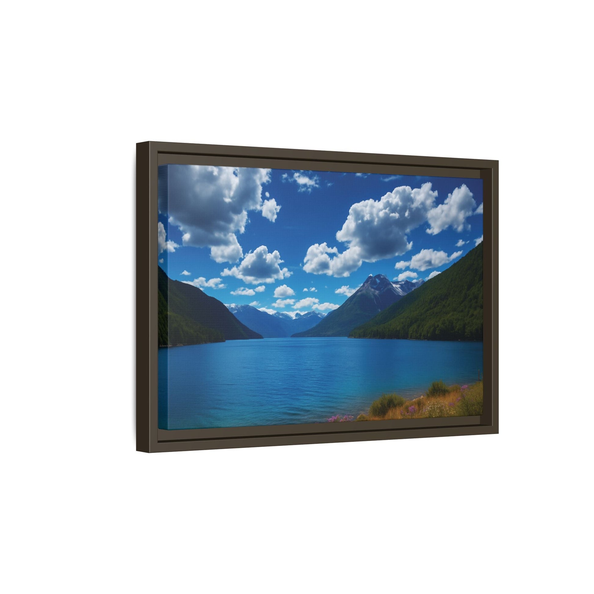 Canvas Patagonian Blue Matte Canvas, Pinewood Framed - Vibrant Styles