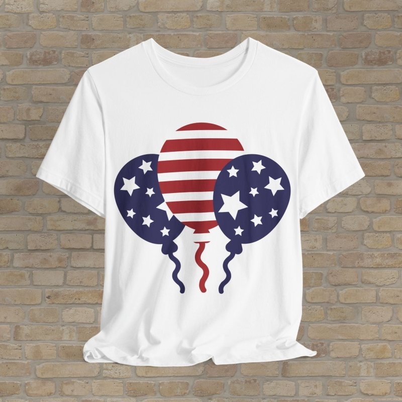 Graphic Only T-Shirt Patriotic Balloons Tee - Vibrant Styles