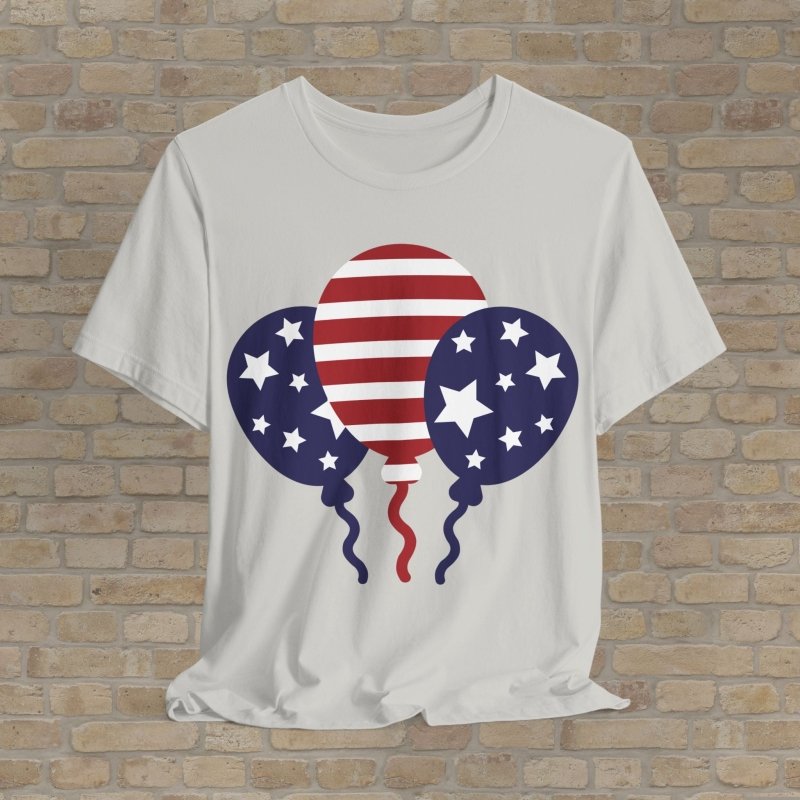 Graphic Only T-Shirt Patriotic Balloons Tee - Vibrant Styles