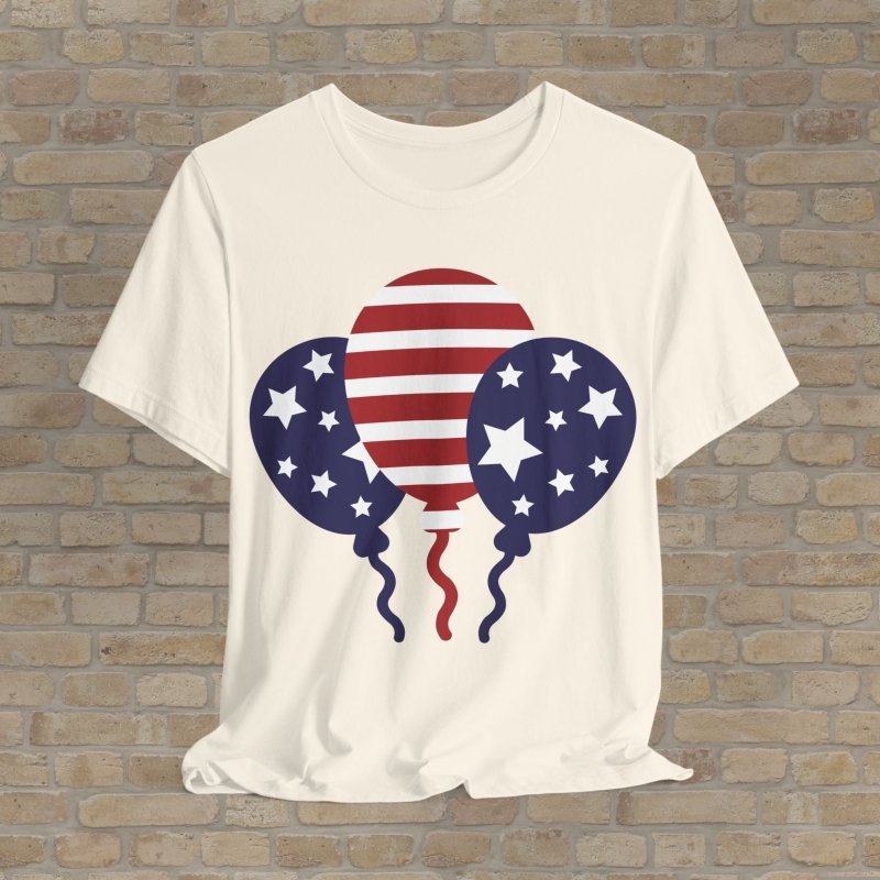 Graphic Only T-Shirt Patriotic Balloons Tee - Vibrant Styles