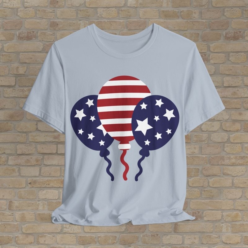 Graphic Only T-Shirt Patriotic Balloons Tee - Vibrant Styles