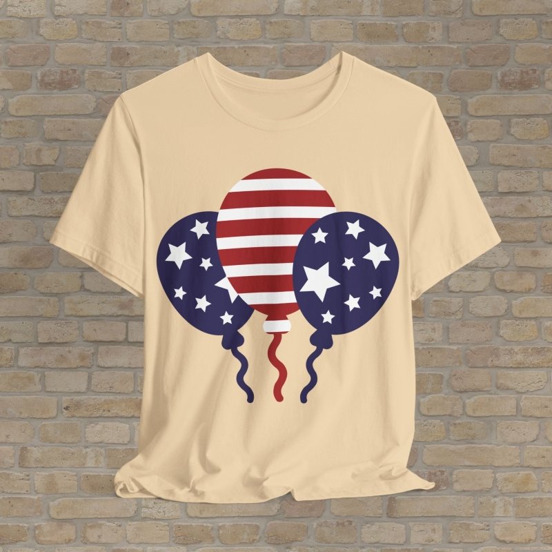 Graphic Only T-Shirt Patriotic Balloons Tee - Vibrant Styles