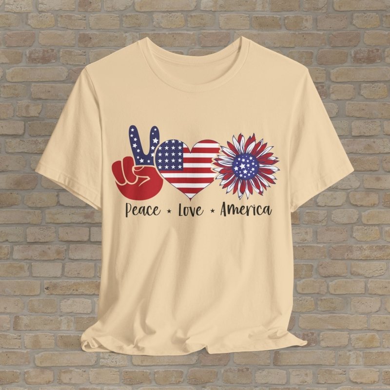 Graphic & Text T-Shirts Peace & Petals USA Tee - Vibrant Styles