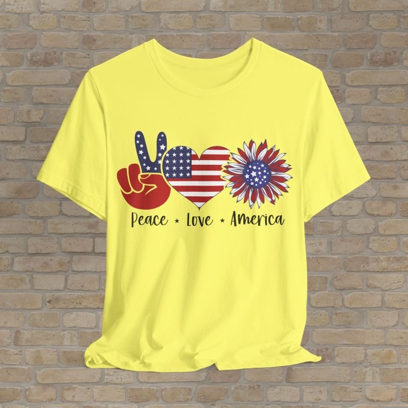 Graphic & Text T-Shirts Peace & Petals USA Tee - Vibrant Styles