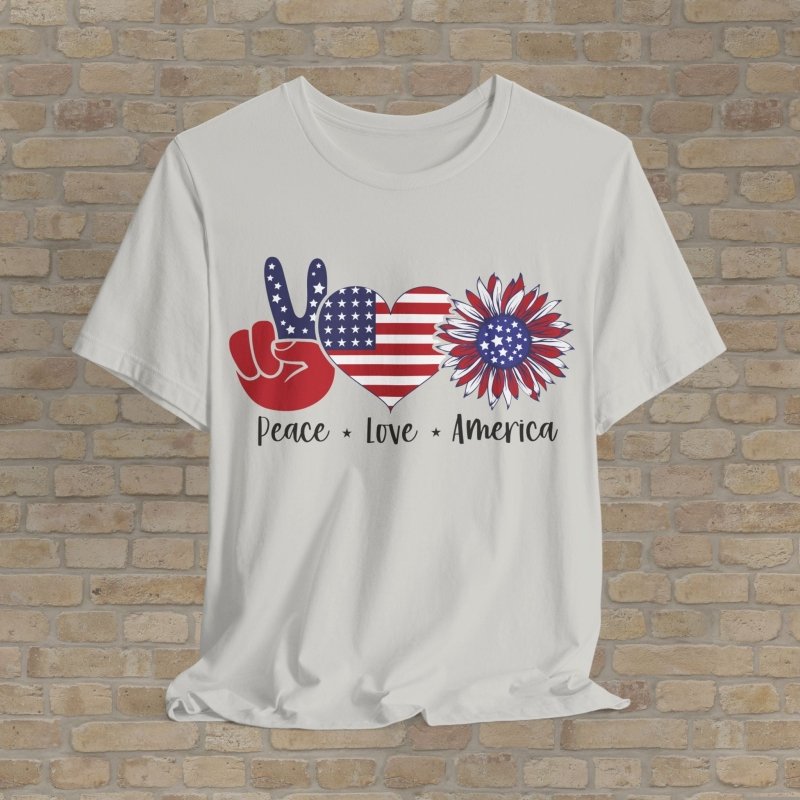 Graphic & Text T-Shirts Peace & Petals USA Tee - Vibrant Styles