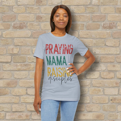 T-Shirt Praying Mama Raising Disciples Tee - Vibrant Styles