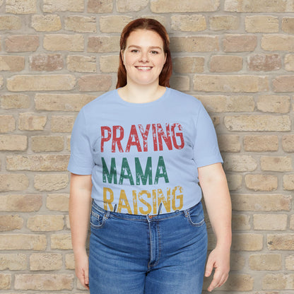 T-Shirt Praying Mama Raising Disciples Tee - Vibrant Styles