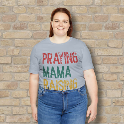 T-Shirt Praying Mama Raising Disciples Tee - Vibrant Styles