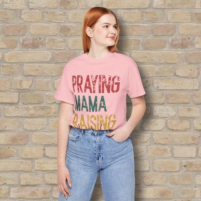 T-Shirt Praying Mama Raising Disciples Tee - Vibrant Styles