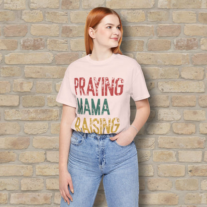 T-Shirt Praying Mama Raising Disciples Tee - Vibrant Styles
