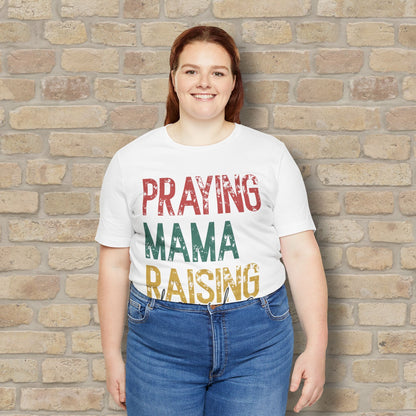 T-Shirt Praying Mama Raising Disciples Tee - Vibrant Styles