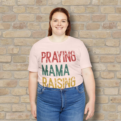T-Shirt Praying Mama Raising Disciples Tee - Vibrant Styles