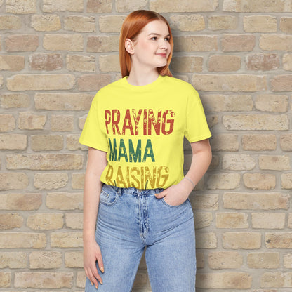 T-Shirt Praying Mama Raising Disciples Tee - Vibrant Styles