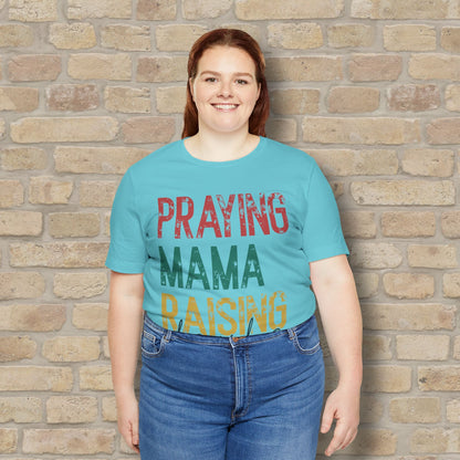 T-Shirt Praying Mama Raising Disciples Tee - Vibrant Styles