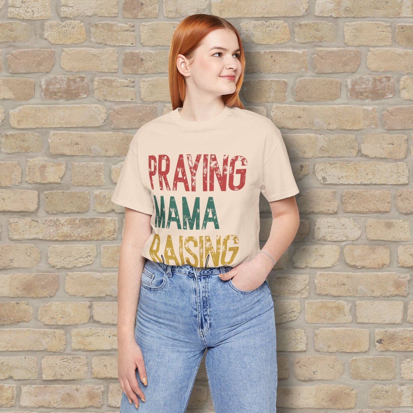 T-Shirt Praying Mama Raising Disciples Tee - Vibrant Styles