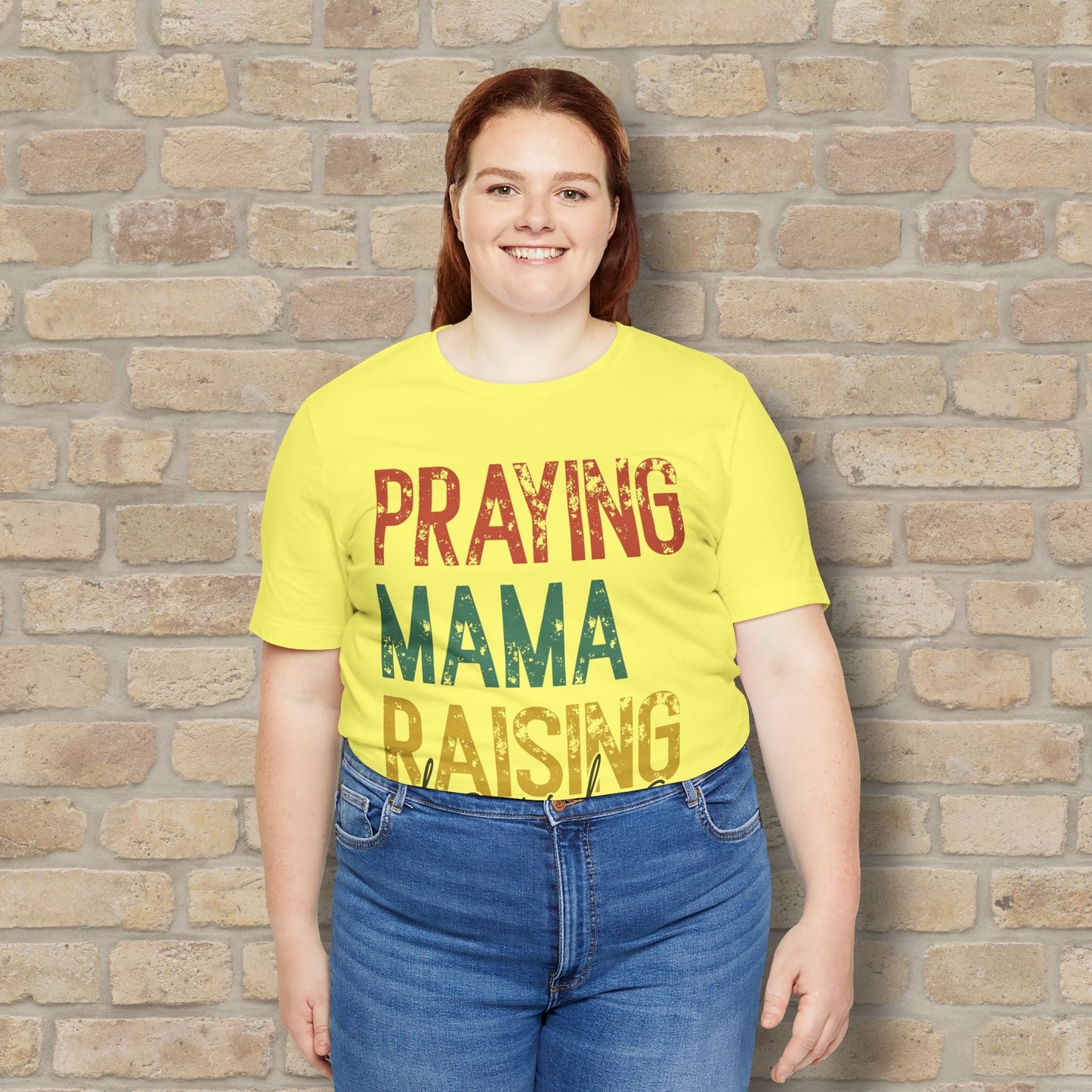 T-Shirt Praying Mama Raising Disciples Tee - Vibrant Styles