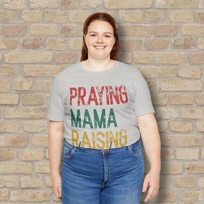 T-Shirt Praying Mama Raising Disciples Tee - Vibrant Styles