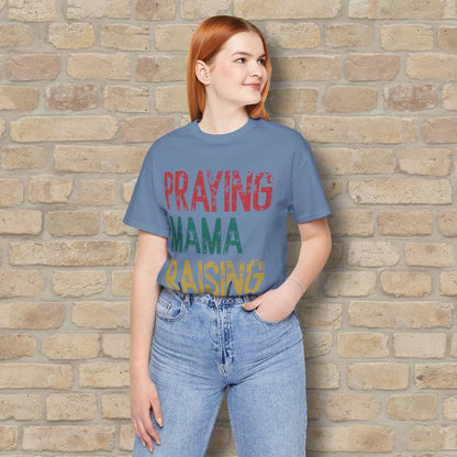T-Shirt Praying Mama Raising Disciples Tee - Vibrant Styles