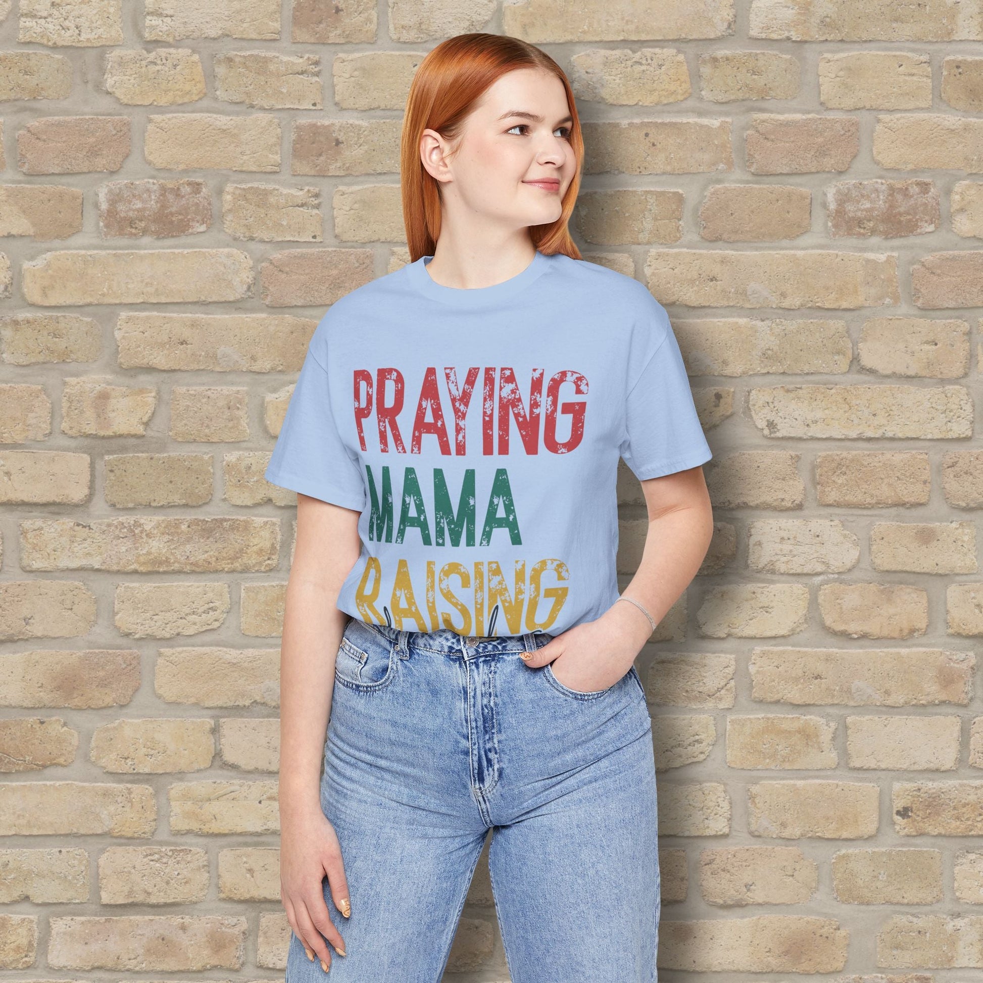 T-Shirt Praying Mama Raising Disciples Tee - Vibrant Styles