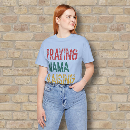T-Shirt Praying Mama Raising Disciples Tee - Vibrant Styles