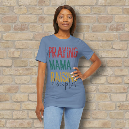 T-Shirt Praying Mama Raising Disciples Tee - Vibrant Styles