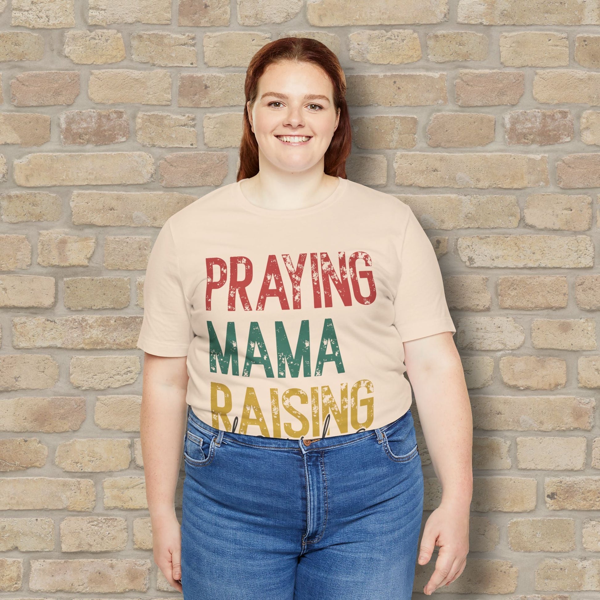 T-Shirt Praying Mama Raising Disciples Tee - Vibrant Styles