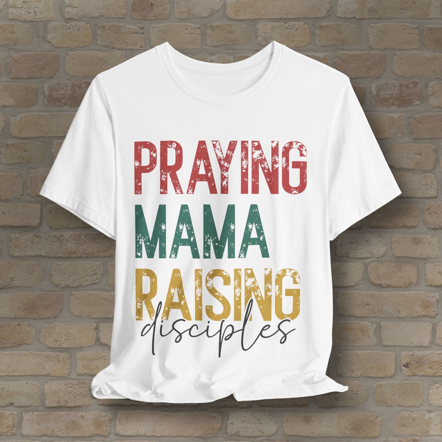 T-Shirt Praying Mama Raising Disciples Tee - Vibrant Styles
