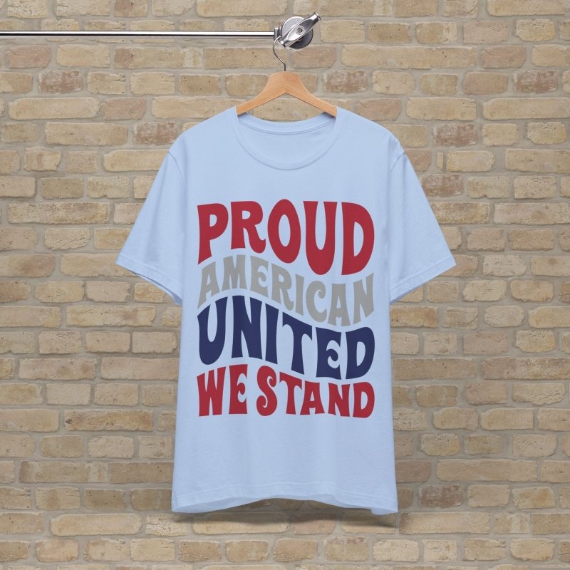 Text Only T-Shirts Proud American Tee - Vibrant Styles