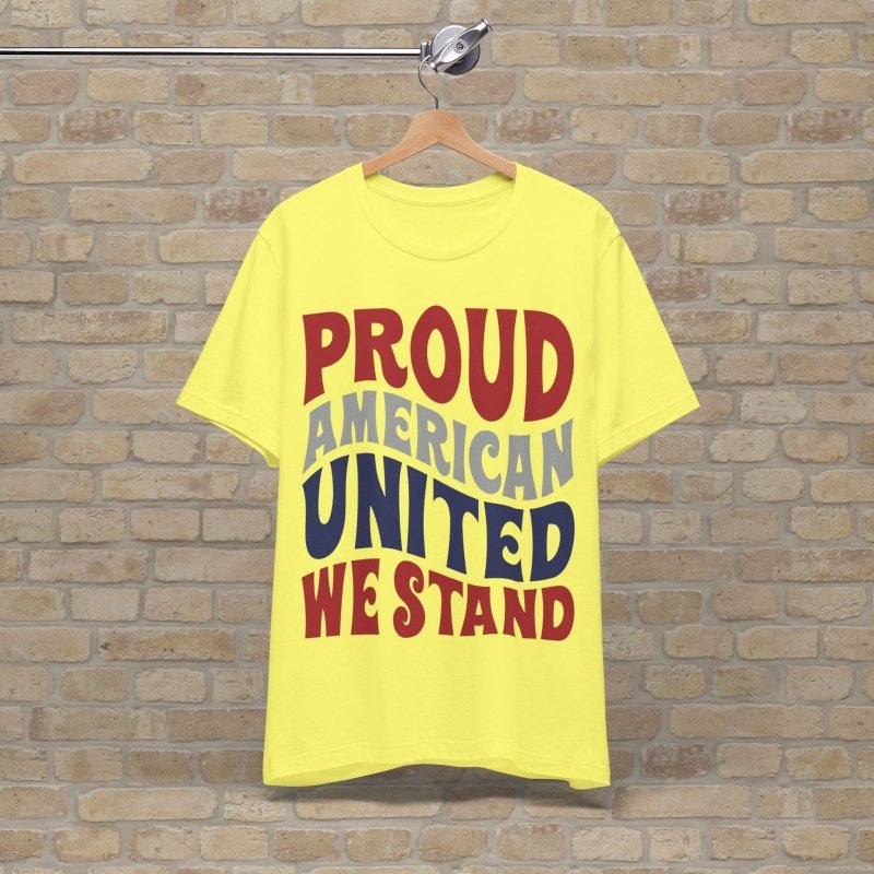 Text Only T-Shirts Proud American Tee - Vibrant Styles